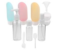 AKOOSY Set 11 Pezzi Bottiglie da Viaggio Ricaricabili in Pet+pp con Imbuto, Contenitori Portatili per Lozioni e Spray, per Viaggi e Vacanze