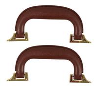 AKOOSY Set 2 Maniglie di Ricambio per Valigia e Cassetta Attrezzi, Impugnature Robuste in Colore Caffè, Ergonomiche e Resistenti per Borse da Viaggio, Bagagli e Custodie Fai da Te