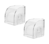 AKOOSY Set 2 Pezzi Scatole Porta Orologi Da Uomo Trasparenti in Acrilico Foro Per Appendere, Custodie Protettive Quadrate Per Collezione e Esposizione Orologi, Organizer Salvaspazio Per Uso Quotidiano