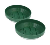 AKOOSY Set 2 Pezzi Vassoi di Schiuma Floreale Rotondi per Composizioni, Vassoio di Schiuma di Plastica per Forniture per Composizioni Floreali e Decorazioni per Matrimoni e Feste