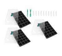 AKOOSY Set 3 Scatole per La Germinazione Coperchio, Vaso da Giardinaggio Multiuso in Plastica e PVC, per Coltivazione Semi e Crescita Piantine a Casa e in Giardino