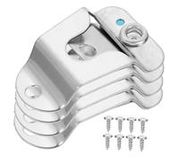 AKOOSY Set 4 Clip Porta Microfono in Acciaio Inossidabile con Viti, Supporto Leggero e Facile da Installare per Radio Cb e Microfono, per Uso in Auto