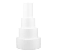 AKOOSY Set 4 Pezzi Modelli Torta in Gommapiuma Bianca, Forme Bomboniere per Decorazioni Festa Compleanno, Accessori Creativi Fai da Te per Oggetti di Scena e Artigianato