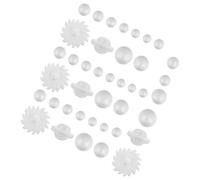 AKOOSY Set 40 Palline di Schiuma Bianche Rotonde per Decorazioni Natalizie ed Easter, Modellabili da Dipingere, per Lavoretti Creativi e Feste