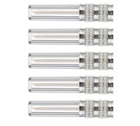 AKOOSY Set 5 Pezzi Contenitori Lip Gloss Vuoti da 5ml per Donna, Bottiglie Rossetto DIY in Abs e Decorazioni Argento, Portatili per Uso Quotidiano e Viaggio