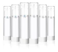 AKOOSY Set Pompa Facile da Riempire per Liquidi Spray da Viaggio da 6 Contenitori in Plastico da 50ml per Makeup Remover e Siero in Ufficio o Dormitorio