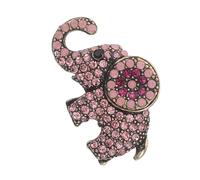 AKOOSY Spilla a Forma di Elefante Vintage Strass Cristallo, Corsage per Cappello e Sciarpa, Spilla Distintivo Portafortuna per Donne, Accessorio per Maglioni, Cappotti e Borse