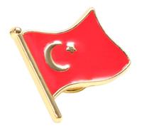 AKOOSY Spilla Forma Di Bandiera Nazionale Della Turchia Spilla Di Moda Metallo Distintivo Creativo Per Abbigliamento Accessorio Per Feste e Celebrazioni