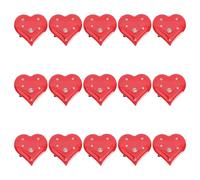 AKOOSY Spille Luminose a Forma di Cuore Rosso LED 15 Pezzi, Spilla D'amore Lampeggiante per Festa degli Innamorati, Matrimonio e Feste, Distintivo da Bavero Luce, Accessorio Decorativo