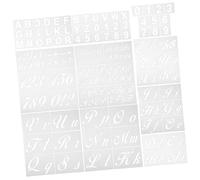 AKOOSY Stencil di Lettere e Numeri per Pittura Stencil Alfabeto e Numeri per Lavoretti Realizzato in Pet Taglio Fine e Bordi Lisci Traslucido e Riutilizzabile Adatto per Inchiostro e Colo