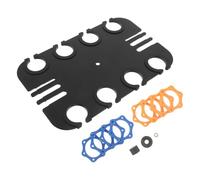AKOOSY Supporto da Parete per Microfono con Vassoio Rettangolare Nero a 8 Fori, Design Compatto e Resistente per Organizzazione Efficiente in Studio