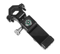 AKOOSY Supporto per Manubrio Bici e Moto con Bussola Vite Antifurto e Rotazione Porta Cellulare Sicuro con e Indicatore Luminoso per Ciclismo e Scooter Nero