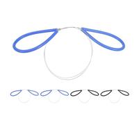 AKOOSY Tagliafili per Ceramica 5 Pezzi con Impugnatura in Gomma Nera e Blu, Utensili in Metallo per Taglio Preciso di Argilla, Strumenti Ergonomici per Scultori e Artigianato in