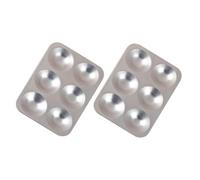 AKOOSY Tavolozza per La Miscelazione dei Pigmenti in Alluminio 6 Fori 2 Pezzi, Vassoio Multiforo Riutilizzabile per Pittura Artistica, Adatto a Studenti e Artisti per Workshop e Laboratori Creativi