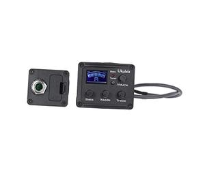 AKOOSY Ukulele Pickup Elettrico con Equalizzatore Digitale e Accordatore LCD Preamplificatore Piezo per Ukulele e Folk Controllo Volume ad Sensibilità senza Rumore