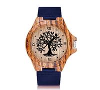 Akopiuto Imitation Wood Watch Men Women Imitate Wooden Watch Wristwatch Soft Leather Band Male Wrist Clock W271-7