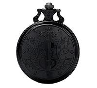 Akopiuto Nuova animazione calda Kuroshitsuji Black Butler Sebastian Tema Orologio da tasca con ciondolo al quarzo con collana a catena Regalo per ragazzi Nero-araboNumeri
