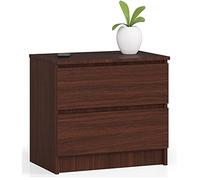 AKORD | Cassettiera K60 a 2 Cassetti | Moderna Mobiletto per Soggiorno Sala da Pranzo Camera da Letto Corridoio Bagno | Armadio Cameretta | 60x55x40 cm | Wenge