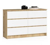 AKORD Comò | Armadio comodico | Salvaspazio | Pratico | Robusto | Guida a rulli | Bordo ABS | Pannello laminato | Design semplice