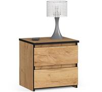 AKORD | Comodini Picolo con 2 Cassetti | Armadio Camera da Letto | Cassettiera Scrivania | Salvaspazio | 40 x 40 x 35 cm | 16mm Pannello laminato | Rovere Artigianale