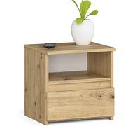 AKORD | Comodino Piccolo con un Cassetto e un Ripiano | Armadio Camera da Letto | Cassettiera Scrivania | Salvaspazio | 40x40x35 cm | 16mm Pannello laminato | Rovere Artigianale