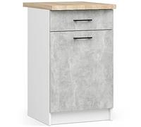 AKORD Cucina componibile con piano di lavoro 82/85x50 cm | Armadio da cucina | Credenze OLIWIA | Spazioso | Robusto | Adatto a ogni design | Per una piccola cucina | Come parte di un set |