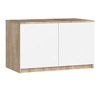 AKORD | Estensione dell'armadio | Aumenta la capacità dell'armadio | Armadio 2 Ripiani e 2 Ante | Robusto | Facile da montare | 51 x 90 x 55 cm | Quercia di Sonoma |Bianco