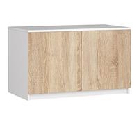 AKORD | Estensione dell'armadio | Aumenta la capacità dell'armadio | Armadio 2 Ripiani e 2 Ante | Robusto | Facile da montare | 51 x 90 x 55 cm | Bianco|Rovere di Sonoma