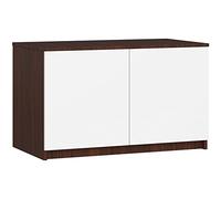 AKORD | Estensione dell'armadio | Aumenta la capacità dell'armadio | Armadio 2 Ripiani e 2 Ante | Robusto | Facile da montare | 51 x 90 x 55 cm | Wenge|Bianco