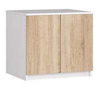 AKORD | Estensione dell'armadio | Aumenta la capacità dell'armadio | Armadio 2 Ripiani e 2 Ante | Robusto | Facile da montare | 51 x 90 x 55 cm | Bianco|Rovere di Sonoma