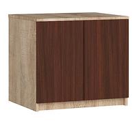 AKORD | Estensione dell'armadio | Aumenta la capacità dell'armadio | Armadio 2 Ripiani e 2 Ante | Robusto | Facile da montare | 51 x 90 x 55 cm | Rovere Sonoma | Wengé