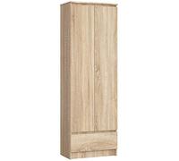 AKORD | Libreria per ufficio CLP 60 cm 1 cassetto e 2 ante | Libreria Chiusa | Porta Libri | Mobile Moderna con Ripiani | Salvaspazio | Librerie da Terra | Rovere Sonoma Frontale