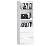 AKORD | Libreria per Ufficio CLP 60 cm | Mobile con 3 Cassetti 3 Ripiani | Porta Libri | Mobiletto Camera de Letto | Scaffale Soggiorno | Salvaspazio | Wit