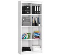 AKORD | Libreria per ufficio CLP 80 cm | 8 Ripiani Esterni | Scaffale Soggiorno | Porta Libri | Mobile Moderna con Ripiani | Salvaspazio | Librerie da Terra | Wit