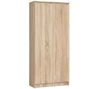 AKORD | Libreria per ufficio CLP Armadio 80 cm | 8 Ripiani e 2 Ante | Libreria Chiusa | Porta Libri | Mobile Moderna con Ripiani | Salvaspazio | Librerie da Terra | Eik/Sonoma