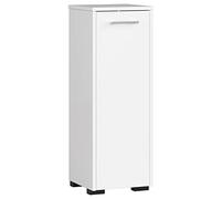 AKORD | Mobile Alto da Bagno FIN S30 a 1 anta | Armadio a muro | Armadietto chiuso in piedi | Porta con Montaggio a Destra o a Sinistra | 30 x 82 x 30 cm | Peso 15 kg | Bianco