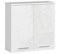 AKORD | Mobile Alto da Bagno FIN W30 a 1 Anta | Armadio a Muro Sospeso | Porta con Montaggio a Destra o a Sinistra | 30 x 60 x 22,5 cm | Peso 18 kg | Bianco | Bianco lucido
