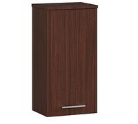 AKORD | Mobile Alto da Bagno FIN W30 a 1 Anta | Armadio a Muro Sospeso | Porta con Montaggio a Destra o a Sinistra | 30 x 60 x 22,5 cm | Peso 18 kg | Wengé