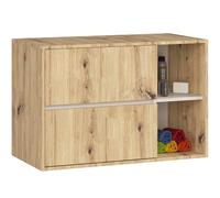 AKORD Mobile Bagno Sospeso con Lavabo - Mobile Lavabo Bagno 90 cm, 2 Cassetti - Moderno, Versatile - Per Montaggio a Parete - Vani Aperti - 90x60x45,5 cm - Rovere Artisan & Cashmere