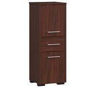 AKORD | Mobile da Bagno FIN 85 | 30x85x30 cm, peso 25 kg | 2 Ante e 1 Cassetto | Moderna Mobiletto | Armadio a muro | Armadietto chiuso in piedi | Adatto Anche come Pensile | Wengé