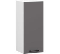 AKORD | Pensile da Cucina a Parete - Oliwia 30 cm H720 | 1 Anta Armadio da Cucina | Componibile Mobili da Cucine Armadi | Pannello laminato | 30 x 30 x 72 cm | Bianco & Grigio Grafite