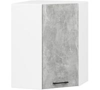 AKORD | Pensile da Cucina a Parete - Oliwia 60/60 cm H720 | 2 Anta Armadio da Cucina | Componibile Mobili da Cucine Armadi | Pannello laminato | 60 x 30 x 72 cm | Bianco & Cemento