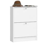 AKORD Scarpiera | Mobile porta scarpe con 2 cassetti | Organizzazione salvaspazio | Design elegante | B60 x H80 x T20 cm | Farbe: Bianco