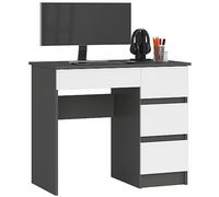AKORD | Scrivania A-7 | 4 Cassetti | Office Desk | Scrittoio per Ufficio | Per Computer PC Laptop | Al lavoro | A casa | 50x90x77 cm |