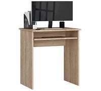 AKORD | Scrivania Star per PC con Rupiano per Tastiera | 2 Cassetti e 2 Ripiani con Ante Tavolo per Ufficio | Office Desk | 68 x 74 x 51 cm | Peso 20kg | Rovere di Sonoma
