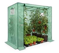 AKORD Serra da Giardino a Casetta con Telaio in Acciaio e Telo PE Rinforzato, 1 Porta e 2 Finestre, 202x80x170 cm, Verde