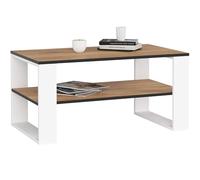 AKORD | Tavolino da Salotto in Legno - ALEX | Tavolo da Caffè con gambe un Ripiano | Coffee Table | Tavolini Basso Moderno | Arredamento Casa | 92 x 45 x 53 cm | Oak Craft & Bianco