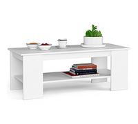 AKORD | Tavolino da Salotto in Legno - KAMI | Tavolo da Caffè | Coffee Table | Tavolini Basso Moderno | Consolle Ingresso | Arredamento Casa | 120 x 45 x 50 cm | Bianco