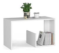AKORD | Tavolino da Salotto in Legno - PAUL | Tavolo da Caffè | Coffee Table | Tavolini Basso Moderno | Consolle Ingresso | Arredamento Casa | 80 x 45 x 40 cm | Bianco