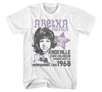 AKOXBFH Aretha Franklin Knoxville 1968 Men's T Shirt Civic Coliseum Performing White3XL
